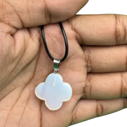 CRYSTAL SOUQ Opalite Clover Pendant