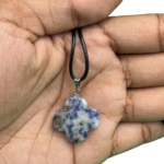 Natural Sodalite Clover Shape Pendant