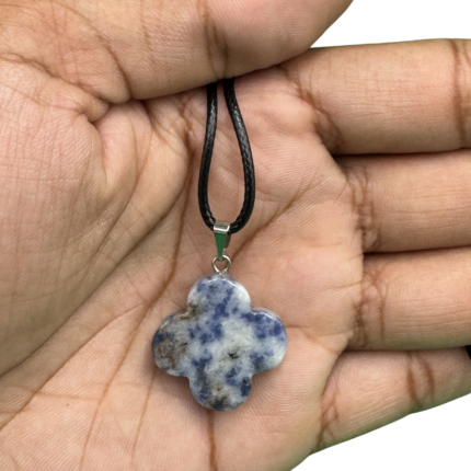 Natural Sodalite Clover Shape Pendant