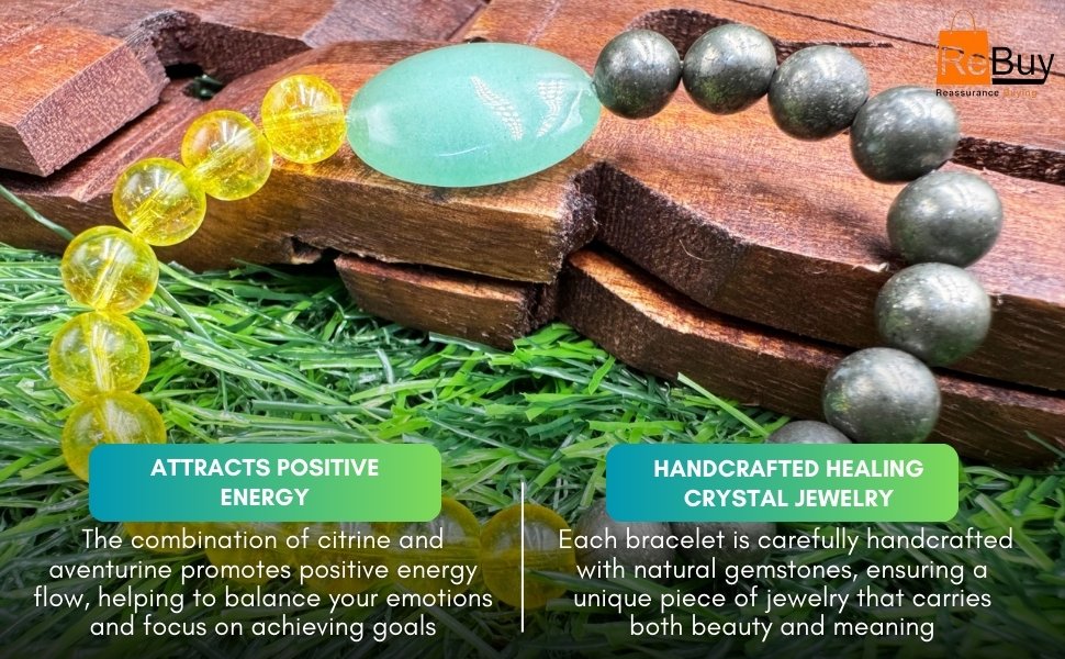 Attracts Positive Energy and Handcrafted Healing Crystal Jewelry Benefits