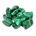REBUY Natural Polished Green Malachite Tumble Stones Kit (50 GM)