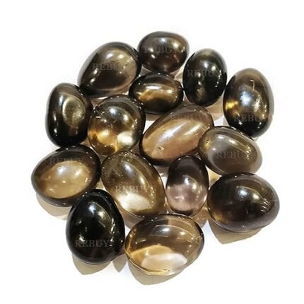 REBUY Natural Polished Smoky Quartz Tumble Stones Kit (50 GM)
