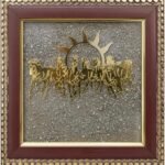 REBUY Seven Golden Running Horses Wall & Table Art Frame Showpiece for Success & Vastu (Pack of 1)