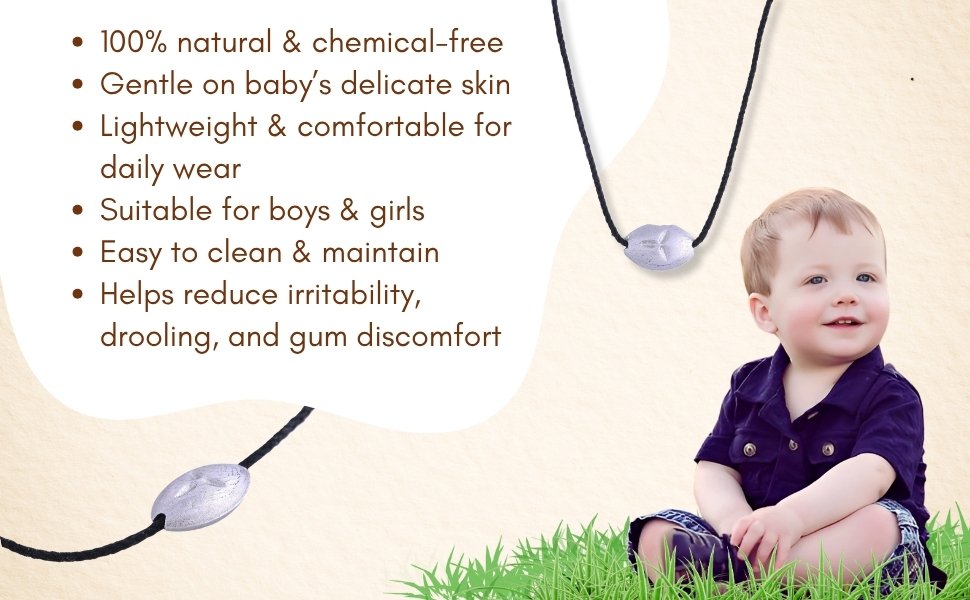 Bullet points chart highlighting chemical free, gentle on delicate skin, and lightweight comfort metrics