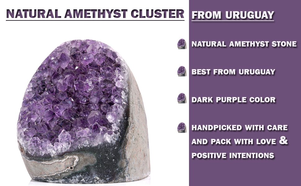 Natural Amethyst Cluster at Office Desk