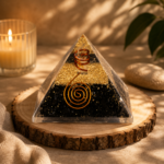 CrystalSouq Black Tourmaline EMF Protection 45-50mm Orgone Pyramid