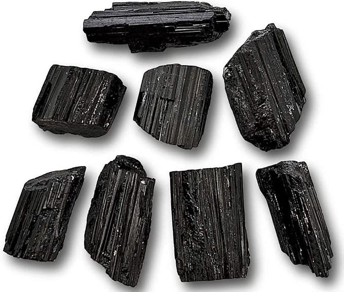 CrystalSouq Natural Black Tourmaline Raw Rough Stone for Protection & Grounding (50g) - 1 CrystalSouq Natural Black Tourmaline Raw Rough Stone for Protection & Grounding (50g) - Image 1