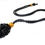 CrystalSouq Natural Black Tourmaline Tumble Gemstone Pendant for Energetic Protection & Grounding