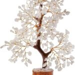 CrystalSouq Natural Clear Quartz Gemstone Tree for Energy Cleansing & Focus (300 Beads / 10-12 Inch)