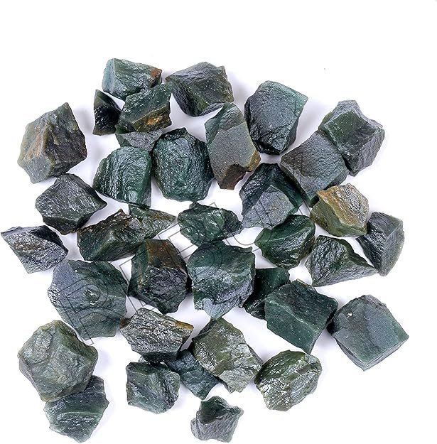 CrystalSouq Natural Green Jade Raw Rough Stone for Luck & Prosperity (100g) - 1 CrystalSouq Natural Green Jade Raw Rough Stone for Luck & Prosperity (100g) - Image 1