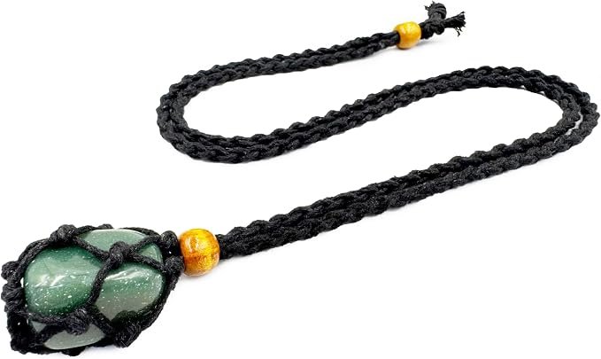 CrystalSouq Natural Green Jade Tumble Gemstone Pendant for Abundance, Good Luck & Harmony - 1 CrystalSouq Natural Green Jade Tumble Gemstone Pendant for Abundance, Good Luck & Harmony - Image 1