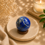 CrystalSouq Natural Lapis Lazuli 35-40mm Crystal Sphere for Intellect & Truth