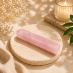 CrystalSouq Natural Pink Rose Quartz 80-100mm Crystal Healing Wand