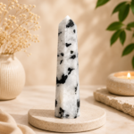CrystalSouq Natural Rainbow Moonstone Healing Crystal Meditation Wand