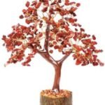 CrystalSouq Natural Red Jasper Gemstone Tree for Endurance, Grounding & Focus (300 Beads / 10-12 Inch)