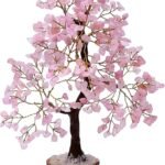 CrystalSouq Natural Rose Quartz Gemstone Tree for Love, Harmony & Emotional Healing (300 Beads / 10-12 Inch)