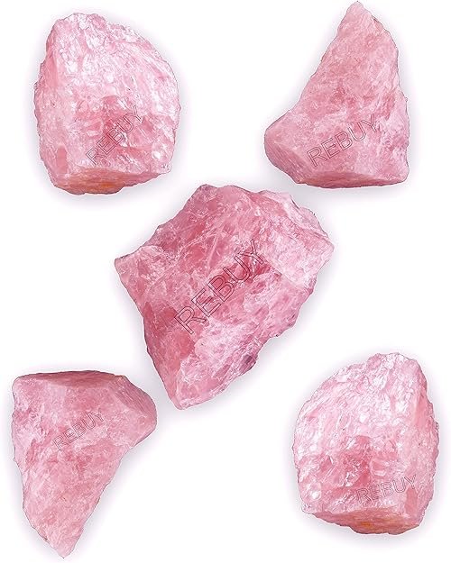 CrystalSouq Natural Rose Quartz Raw Rough Stone for Love & Healing (250g) - 1 CrystalSouq Natural Rose Quartz Raw Rough Stone for Love & Healing (250g) - Image 1