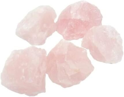 CrystalSouq Natural Rose Quartz Raw Rough Stone for Universal Love & Stress Relief (1/2 lb)