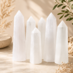 CrystalSouq Natural Selenite Cleansing and Charging Crystal Wand