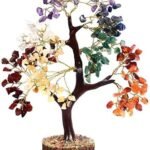 CrystalSouq Natural Seven Chakra Gemstone Tree for Energy Balancing & Feng Shui (300 Beads / 10-12 Inch)