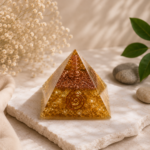 CrystalSouq Yellow Citrine Orgone Pyramid for Wealth & Reiki Healing