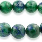 REBUY Natural Azurite Malachite 10mm Crystal Bracelet