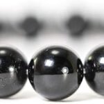 REBUY Natural Black Tourmaline 10mm Crystal Bracelet
