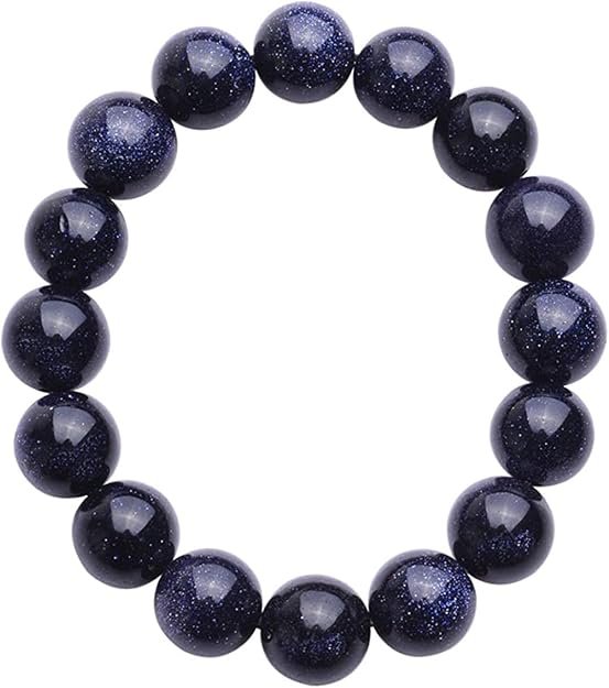REBUY Natural Blue Sandstone 10mm Crystal Bracelet - 1 REBUY Natural Blue Sandstone 10mm Crystal Bracelet - Image 1