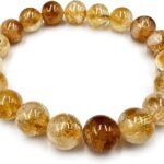REBUY Natural Citrine 10mm Crystal Stretch Bracelet