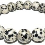 REBUY Natural Dalmatian Jasper 10mm Crystal Bracelet