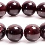 REBUY Natural Garnet 10mm Crystal Bracelet