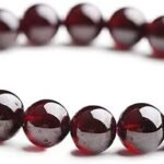 REBUY Natural Garnet 10mm Crystal Bracelet