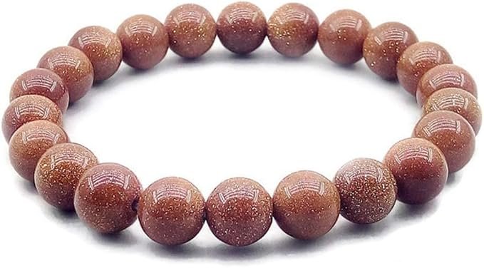 REBUY Natural Goldstone 10mm Crystal Charm Bracelet - 1 REBUY Natural Goldstone 10mm Crystal Charm Bracelet - Image 1