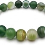 REBUY Natural Green Agate 10mm Crystal Bracelet