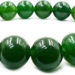 REBUY Natural Green Jade 10mm Crystal Bracelet