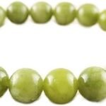 REBUY Natural Green Serpentine 10mm Crystal Bracelet