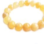 REBUY Natural Honey Calcite 10mm Crystal Bracelet