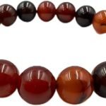 REBUY Natural Red Agate 10mm Crystal Healing Bracelet