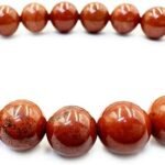 REBUY Natural Red Jasper 10mm Crystal Bracelet