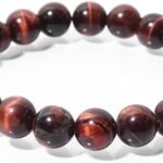 REBUY Natural Red Tiger Eye 10mm Crystal Bracelet