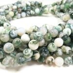 REBUY Natural Tree Agate 10mm Crystal Bracelet