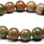 REBUY Natural Unakite 10mm Crystal Bracelet