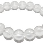 REBUY Natural White Quartz 10mm Crystal Healing Bracelet