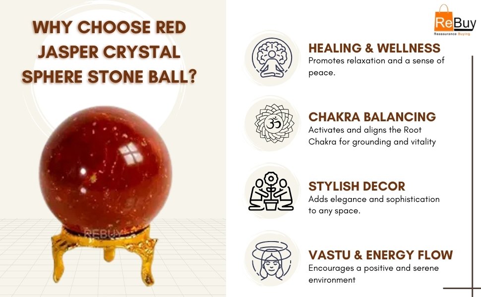 CrystalSouq Red Jasper Crystal Sphere Benefits