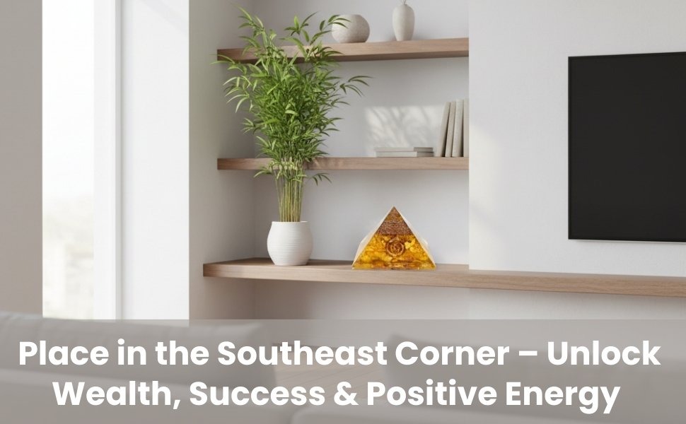 Vastu Fengshui Southeast Corner Prosperity Activation with Citrine Pyramid