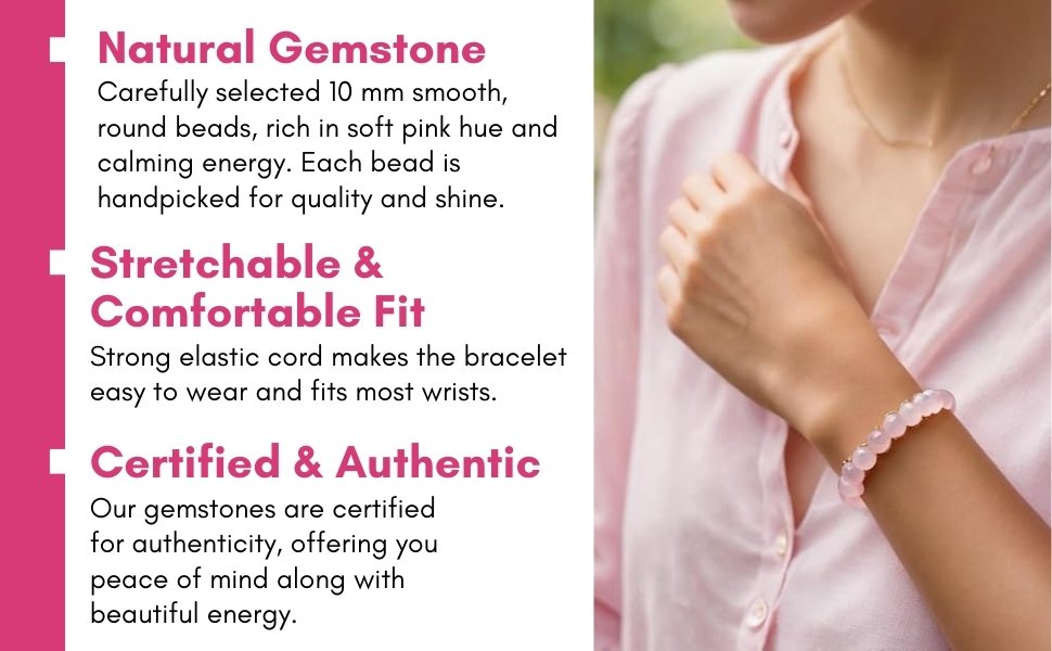 10mm Bead Size and Stretchable Elastic Construction Details