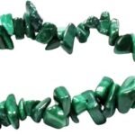 CrystalSouq Malachite Fashion Gemstone Chip Bracelet for Luck, Abundance & Style (Unisex)