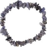 CrystalSouq Natural Blue Iolite Gemstone Chip Bracelet for Intuition, Vision & Creativity (Unisex)