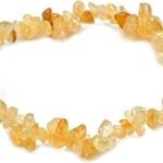 CrystalSouq Natural Citrine Gemstone Chip Bracelet for Wealth, Joy & Abundance (Women & Girls)