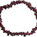 CrystalSouq Natural Red Garnet Chip Gemstone Bracelet for Root Chakra & Emotional Strength (Unisex)
